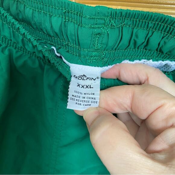 Dolfin Green Athletic Shorts Lightweight Elastic Waist Swim Trunks XXXL 3XL Lake - Picture 2 of 8